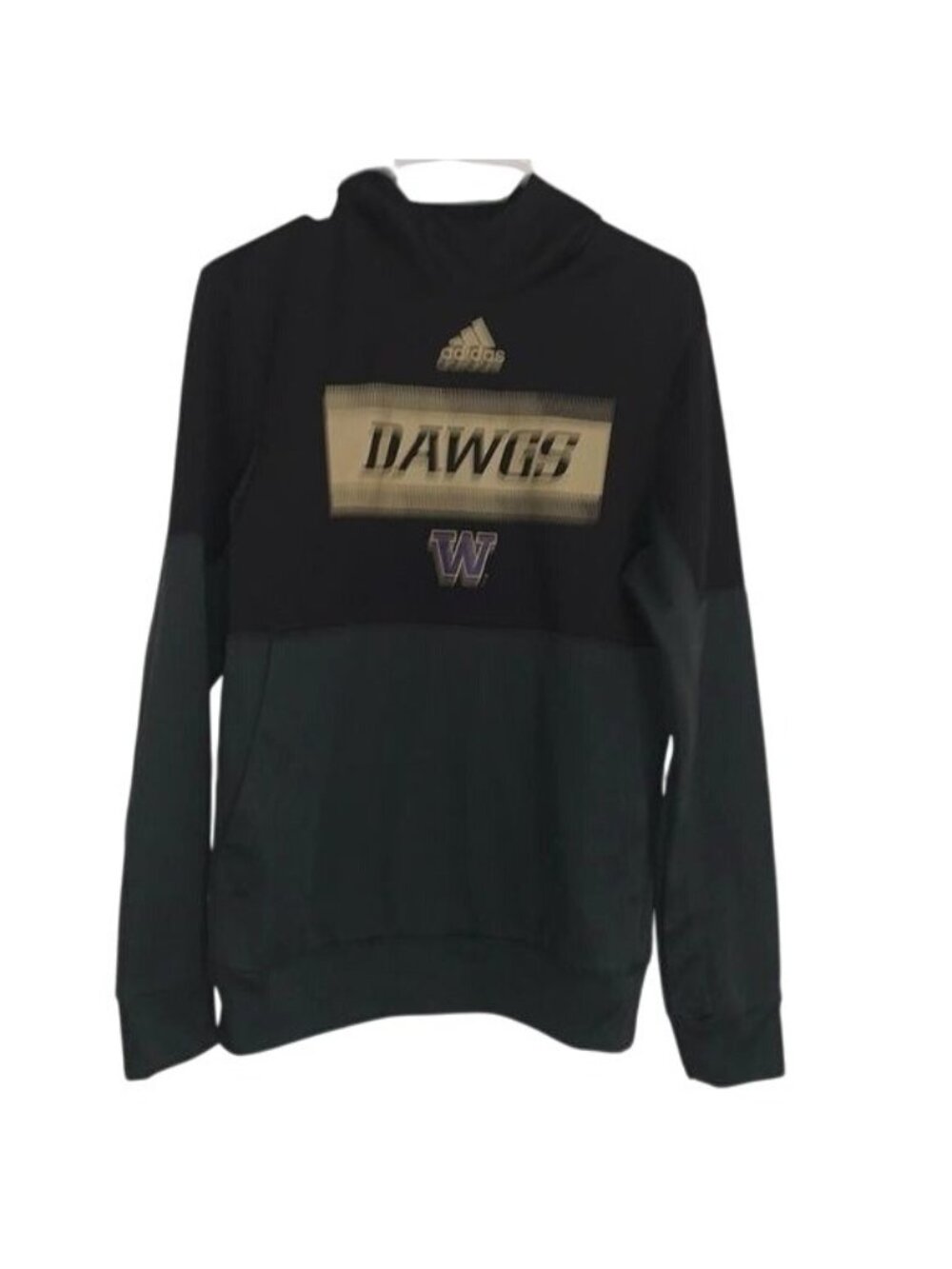 Adidas Dawgs Black & Gray Hooded Sweatshirt S